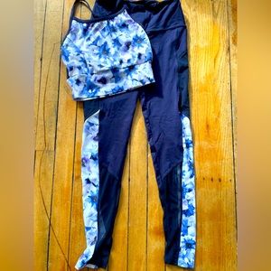 Floral Crop Top and Leggings Set